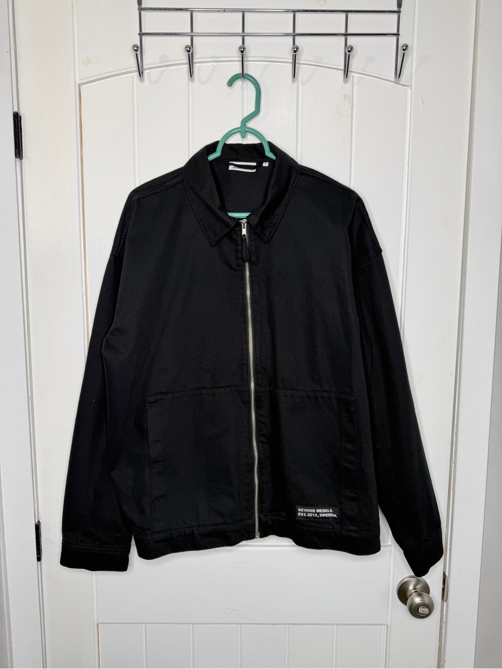 Beyond Medals Twill Jacket Black Size Small (Oversized Fit)